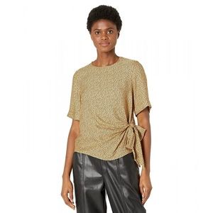 🛍️Ted Baker Robbiee Dotted Integral Tie Side Short Sleeve Top Blouse